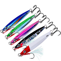 1pc Fast Sinking 10g-60g Slow Jig Metal Jigging Lure Jigging Shore Casting Seabass Diving Fishing Hard Lure Fishing Baits Tackle