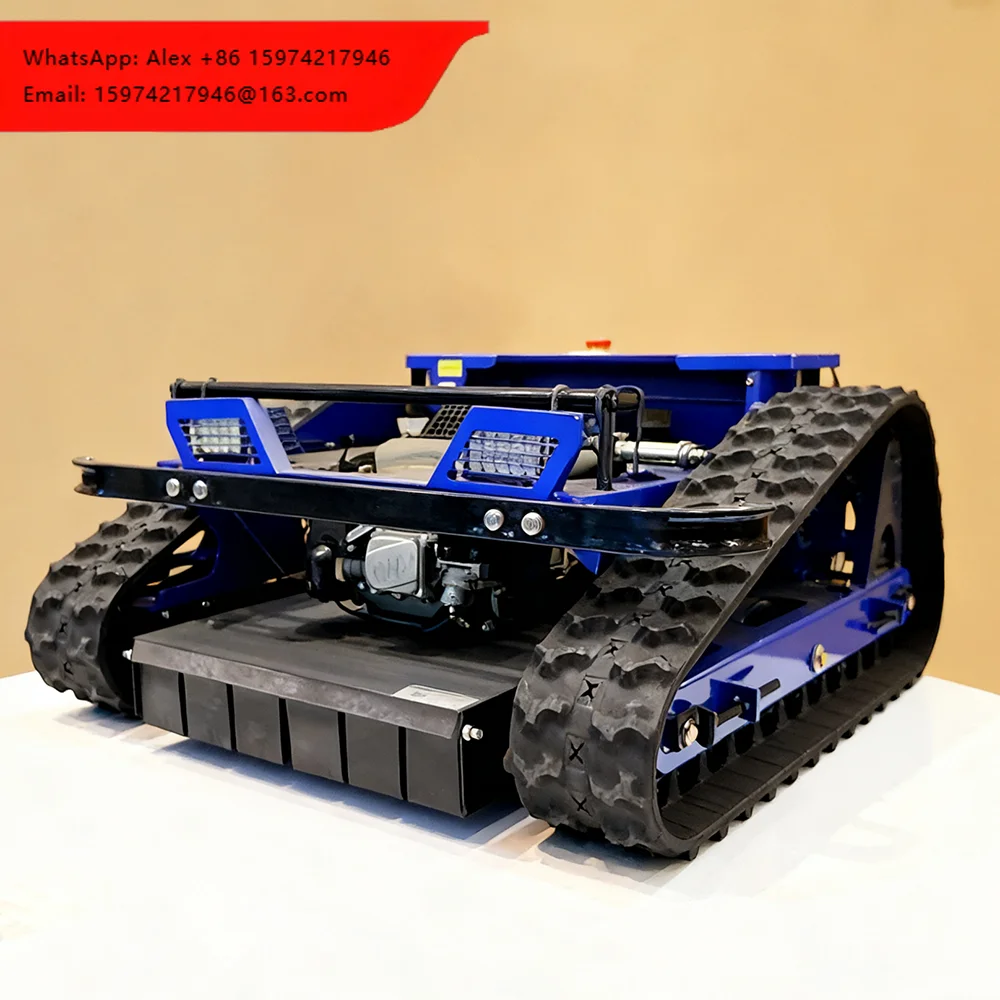 Factory Direct Wireless RC Crawler Mower Auto Mowing Function High Efficiency For Large Orchard And Grassland