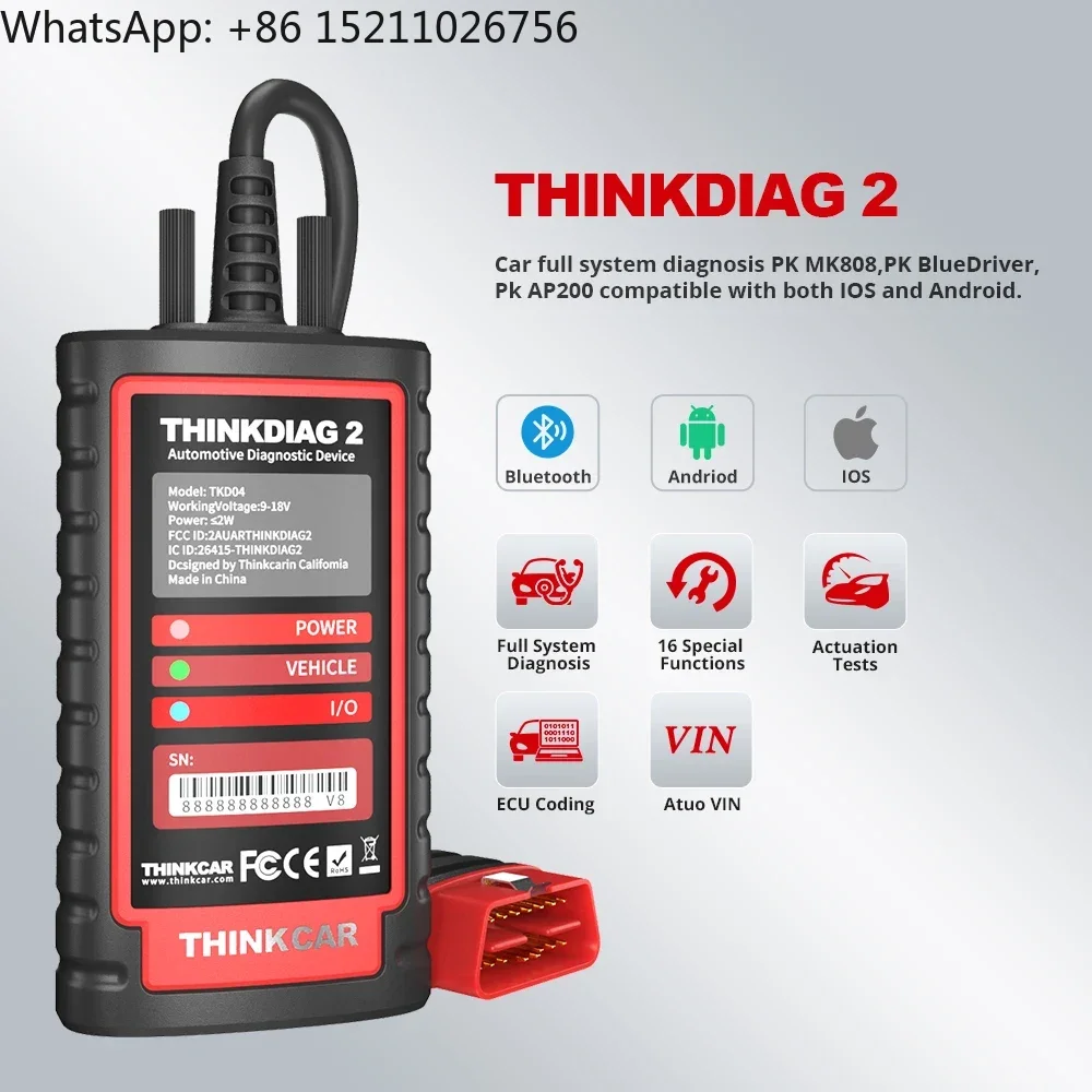 2023 New Product Thinkcar Scanner Thinkdiag 2 New Easydiag Car -ii Code Reader Diagzon -2 Auto Diagnostic Tool For Cars