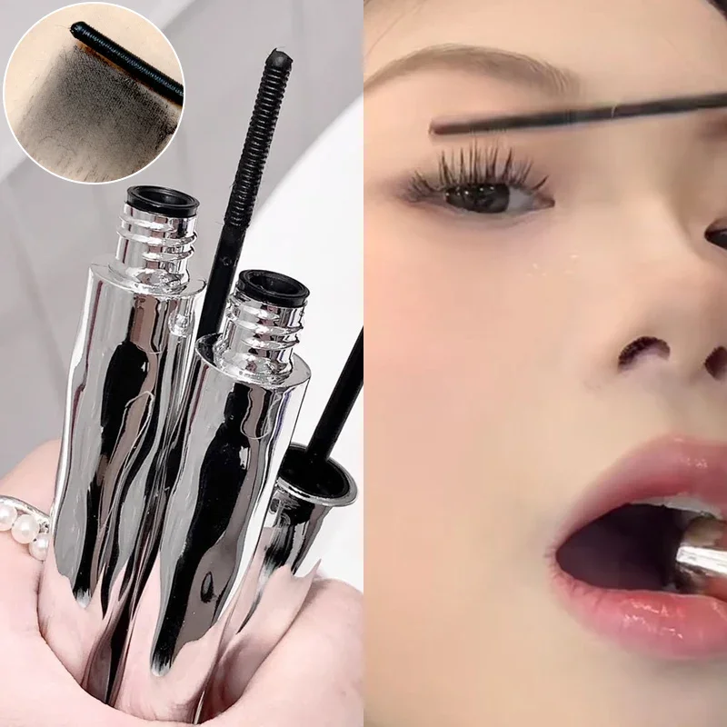 Seidenfaser-Matt-Mascara, ultrafeiner Pinsel, wasserdichte Wimpern-Mascara, Verlängerung, Curling, dicke, schnell trocknende Augen, kosmetisches Make-up-Werkzeug