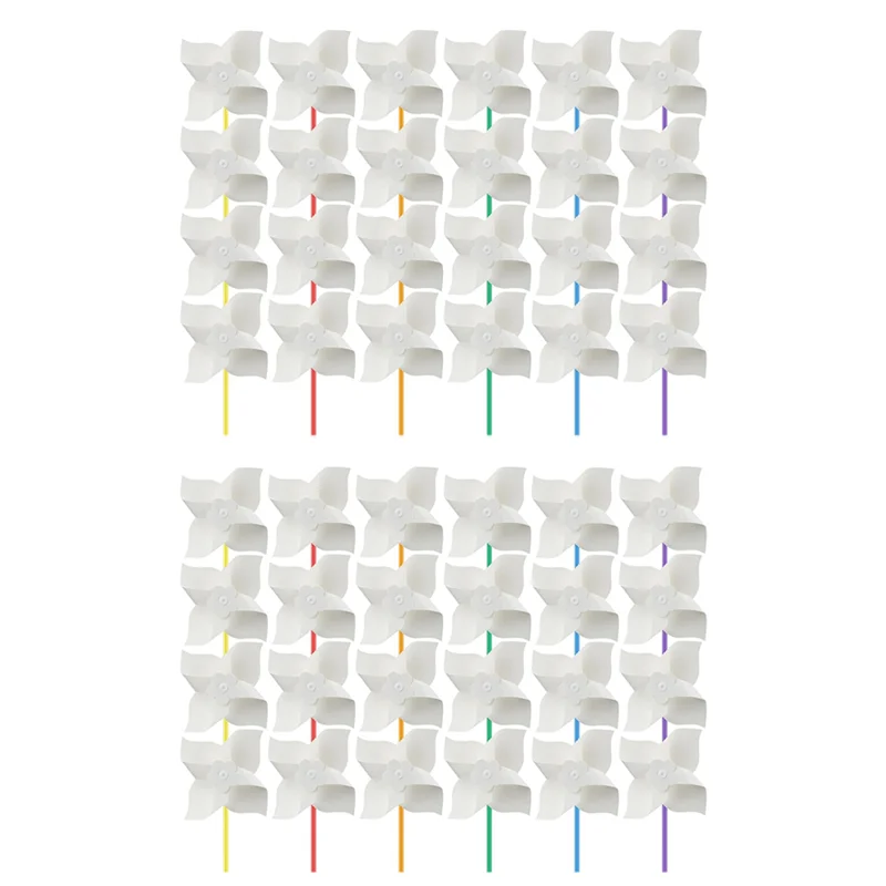 

ABDJ-96 шт. вертушки «сделай сам», белые пустые бумажные вертушки, цвет ваши собственные вертушки для детей, летние активные искусства