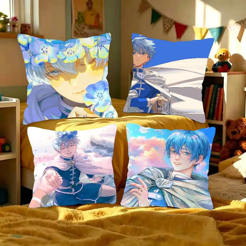 Himmel Anime Frieren Beyond Journeys End Pillow Case Fashion Square Pillowcase Bedroom Sofa Room Ins Decoration Leisure