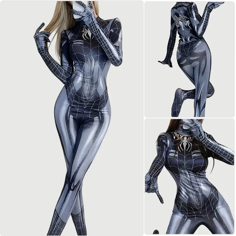 

Woman Spider Man Costume Cosplay Bodysuit Venom Spider Man Corset for women Spandex Suit Halloween Carnival Christmas Party Prop