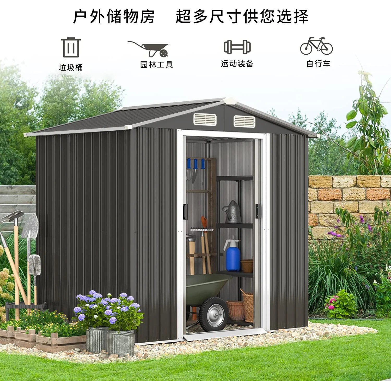 Simple house assembly mobile house color steel outdoor construction site iron sheet outdoor temporary detachable roof movable ho