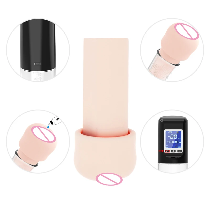 Replacement Sleeve for Electric Penis Pump Glans Protector Adult Sex Toys Men Cover Accessories for Dick Extender Enlargement