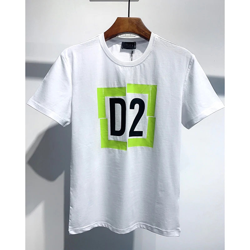 Oversize Men Women 260g 100% Cotton Tshirts Luxury Brand T Shirt Casual D2 High Quality Shirts O-neck Fashion Short Sleeve Tees