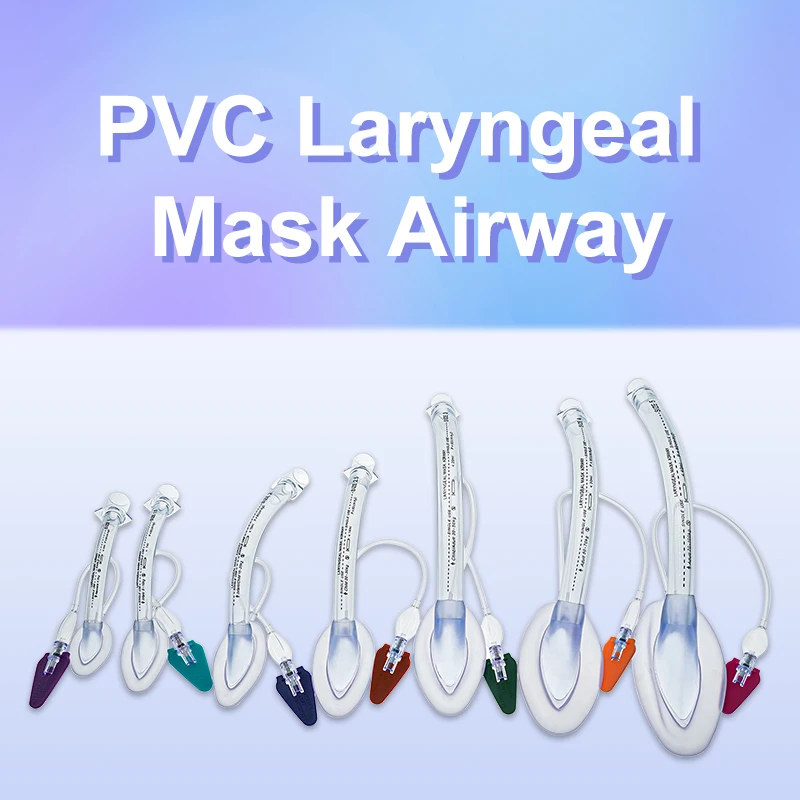 

KranVer 5/6/7PCS Disposable LMA PVC Laryngeal Mask Sterile Laryngeal Mask Anesthesia Breathing Intubating Mask for Adult Child