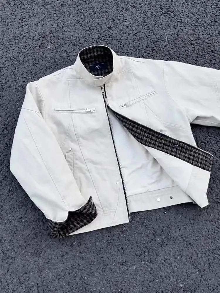 

Мужская джинсовая куртка Cleanfit Harrington: весенне-осенняя, из плотного канваса, в американском рабочем стиле, свободного кроя, молодежная.