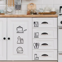 1pc kitchenware decoration wall stickers wall decoration diy vinyl self-adhesive stickers suitable for kitchen room decoration