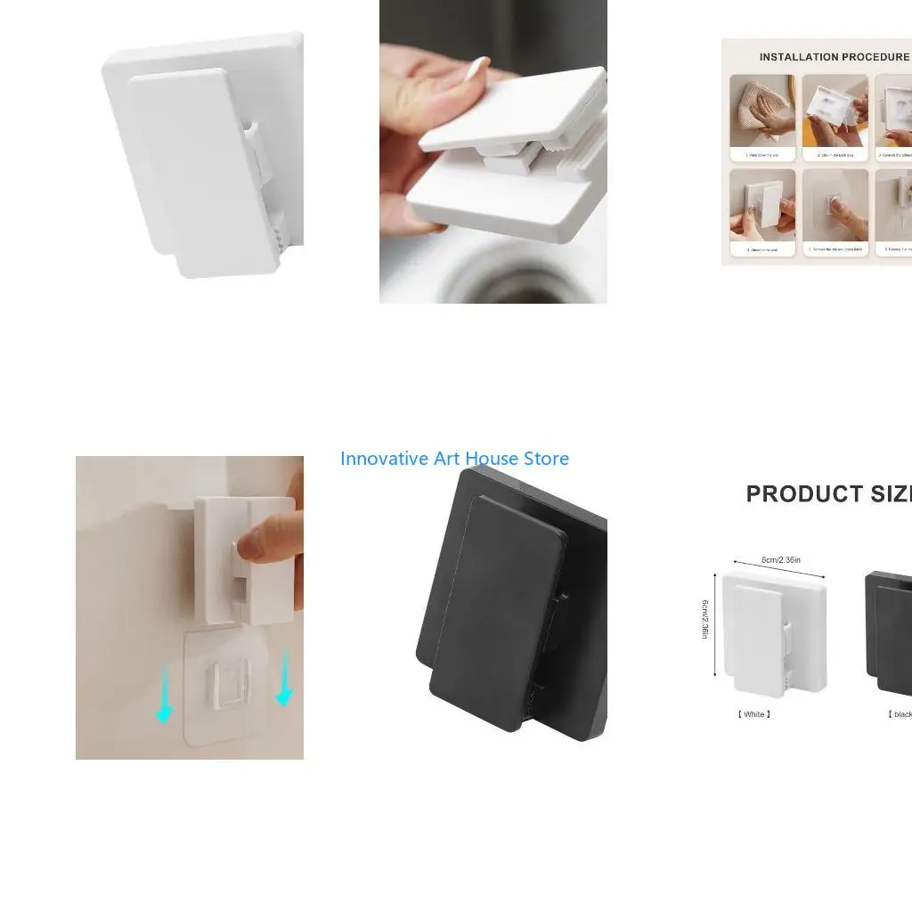 E1PC Bathroom Clip for Organizing Toiletries and Small Items Wall Mounted Hanger Rack