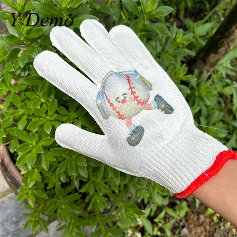 Y Demo Sport Balls Printing For Women Finger Gloves Outerdoor Wrist Glove Streetwear