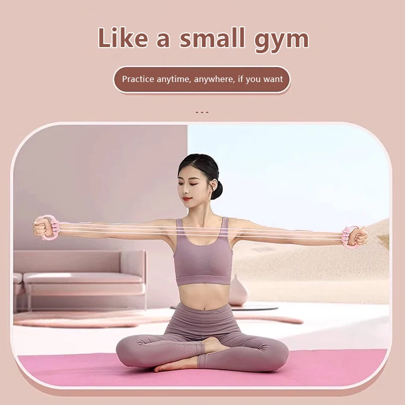 Banda de resistencia, cuerda extractora elástica, mango antideslizante, banda de ejercicio, cinturón de estiramiento de Yoga ajustable de 6 niveles para hombros, brazos y espalda