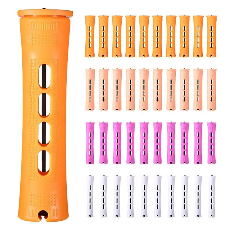 40pcs Reusable Cold Hair Perm Rods Corn DIY Hairdressing Curler Maker Styling DIY Tool For Salon Barber Hair Styling Tool