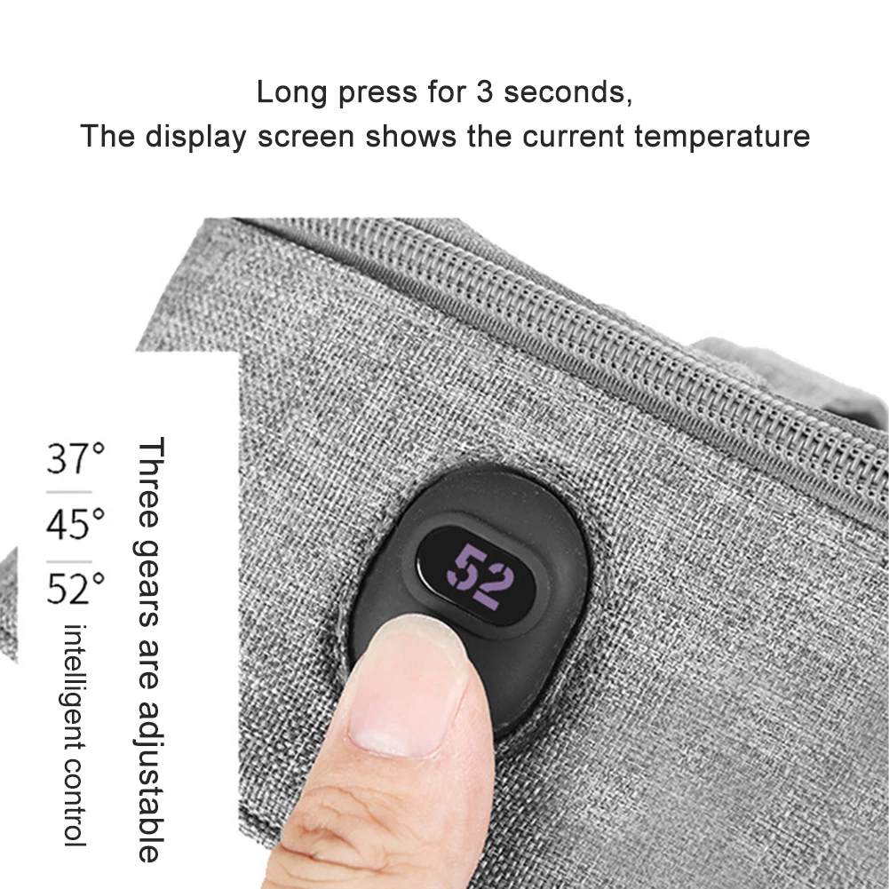 USB قابلة للشحن المحمولة حقيبة الغداء الكهربائية سخان الطعام دفئا قابلة لإعادة الاستخدام 3 مستويات الحرارة لمكتب المدرسة السفر للنساء الرجال