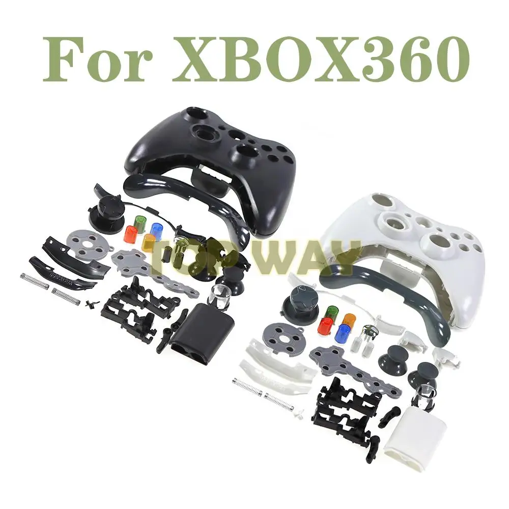 

10sets For XBOX 360 Wireless Controller Full Case Gamepad Shell Cover with Buttons Analog Stick Bumper For XBox360 Wired Game