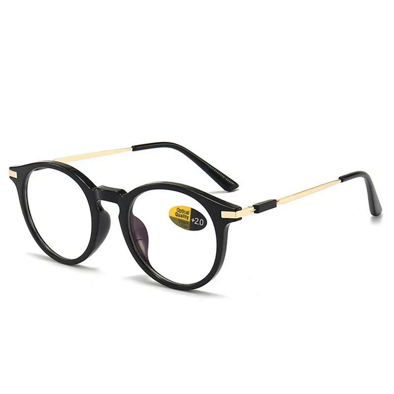 New Trend Vintage Round Frame Reading Glasses Anti Blue Light Optical Spectacle Eyeglasses Anti Fatigue Ultra Light Eyewear