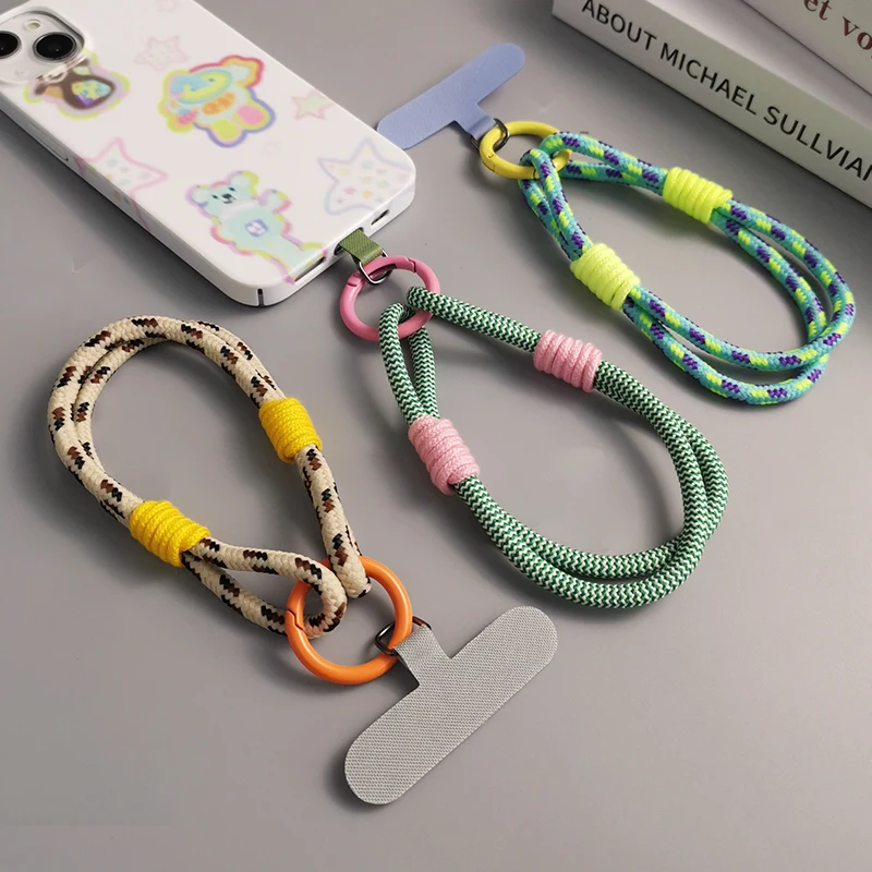 Mobile Phone Lanyard Short Wrist Lanyard with Two Strands Simple Lanyard Anti Loss Card Strip Style Universal Phone Case Strap