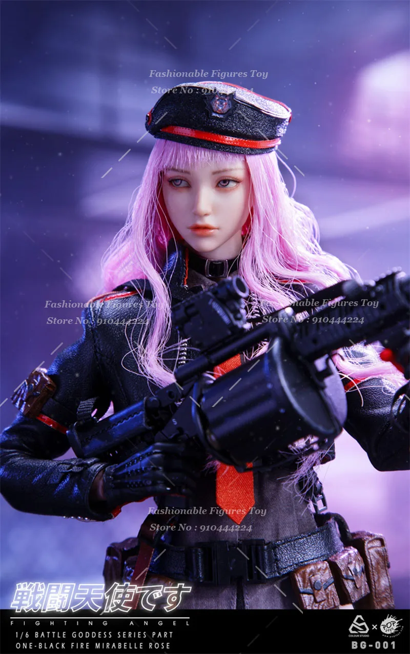 POPTOYS BG-001 1/6 Women Soldier Battle Angel Black Fire Mirabelle Rose Full Set 12Inch Action Figure Model Collection Gift