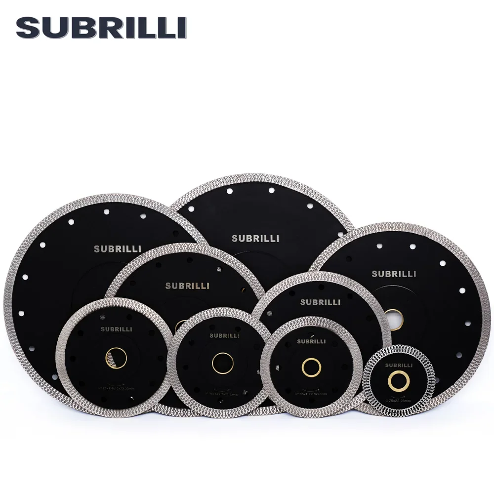 

SUBRILLI 3"/4"/5"/6"/7"/8"/9"/10"/12"Diamond Saw Blade Porcelain Ceramic Tile Cutting Disc Hot Pressed Sintered Circular Saw