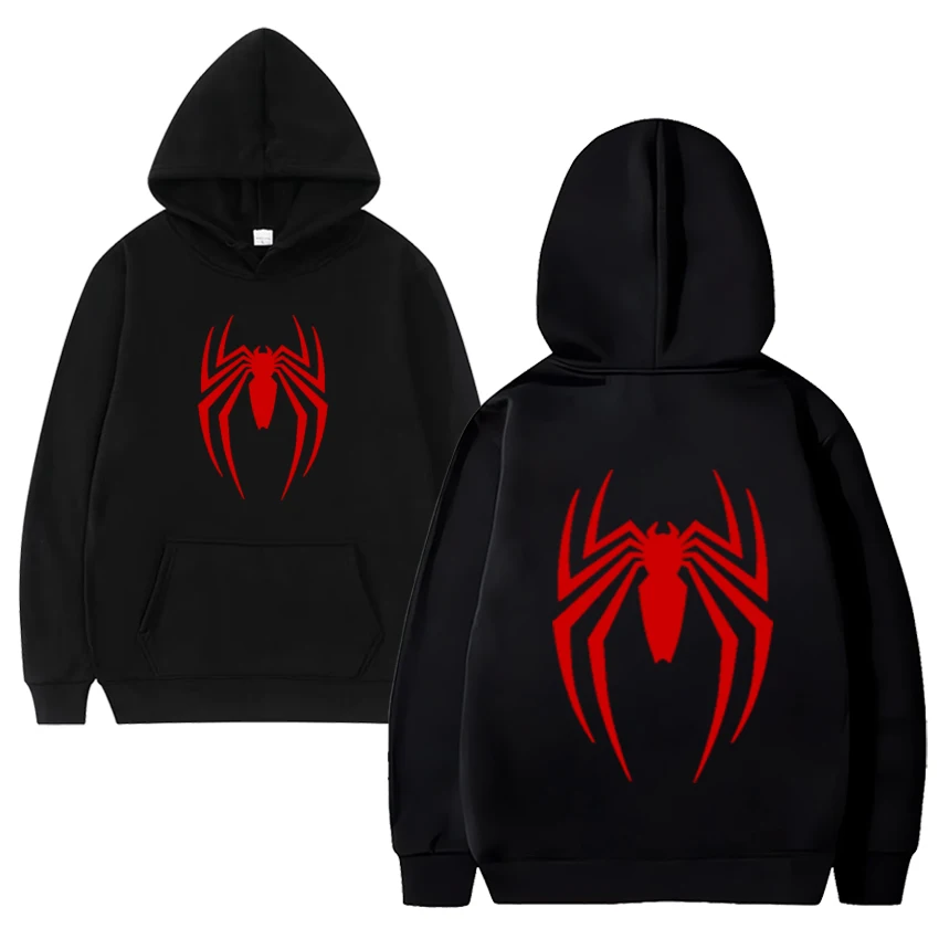 

New Spider Hoodie Street Fashion Print Sweatshirt Fleece Ladies Men's Casual Funny Loose Hoodie spiderman Long sleeve clothing