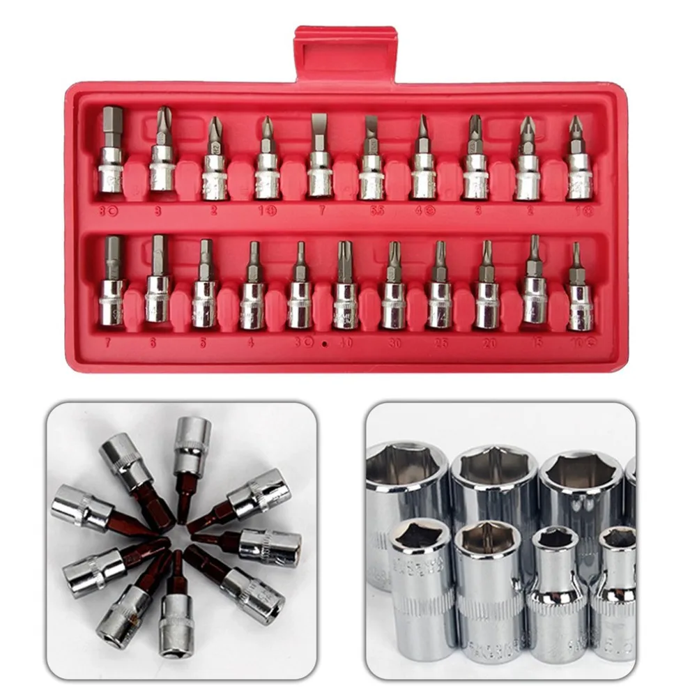

46PCS 6.3mm 1/4 Inch Ratchet Socket Wrench Combo Set Automotive Mechanical Repair Hardware Tools