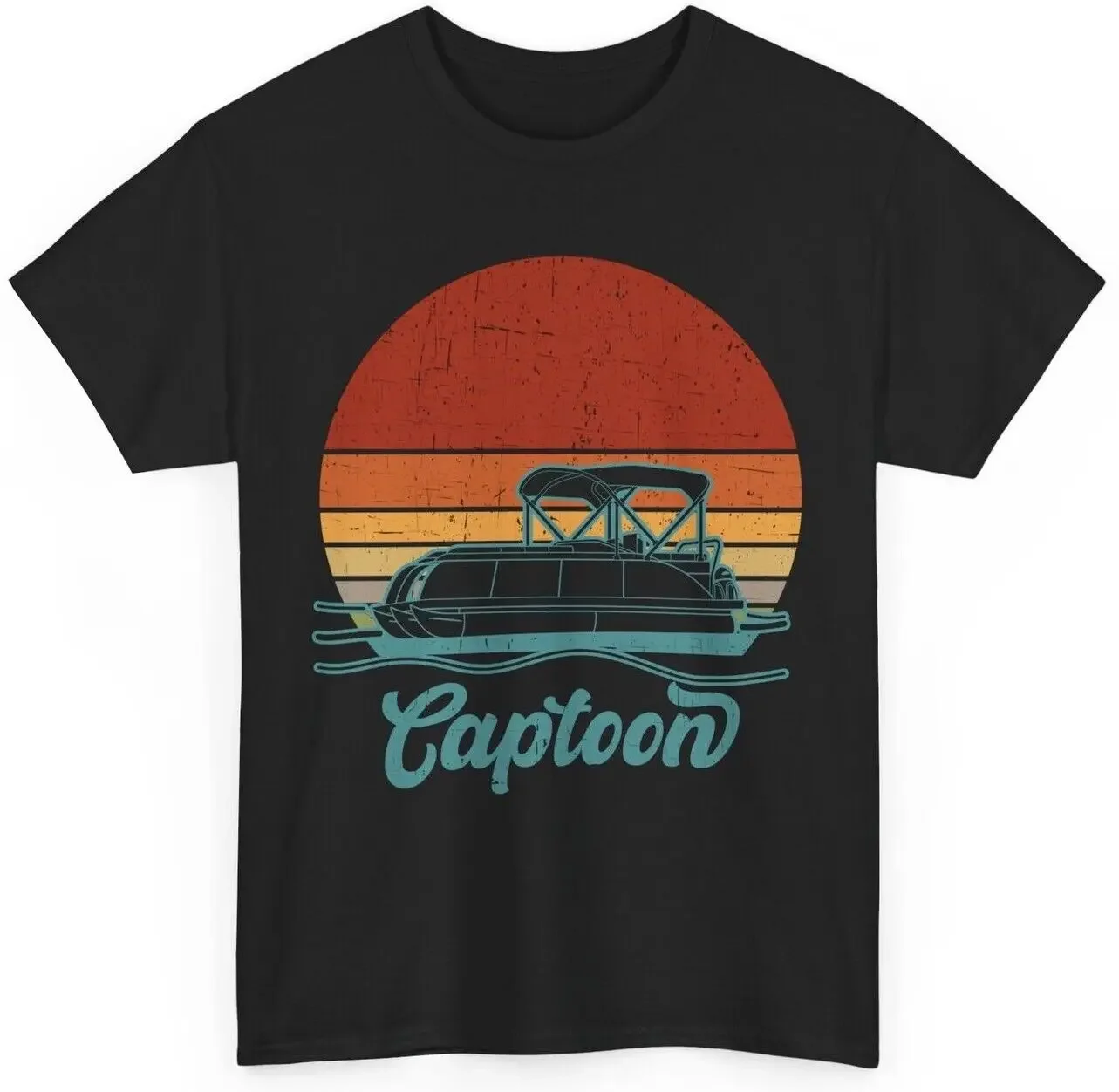 Captain Of The Boat Shirt, Captoon Pontoon Boat Boating Sailing Lovers Shirt