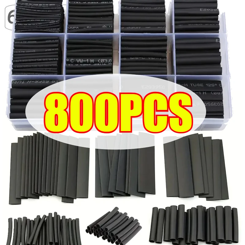 Heat Shrink Tubes Set Retractable Heat Pipe Electric Wire Sheath Thermoretractile Case Tube Line Bar Heat Shrink Tubing