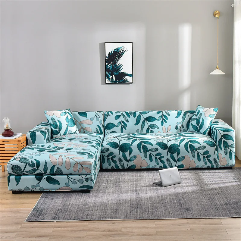 Elastic Sofa Covers for Living Room 1/2/3/4 Seaters Non-Slip Strech Floral Print Sofa Slipcover All-Inclusive L-Style Sofa Cover