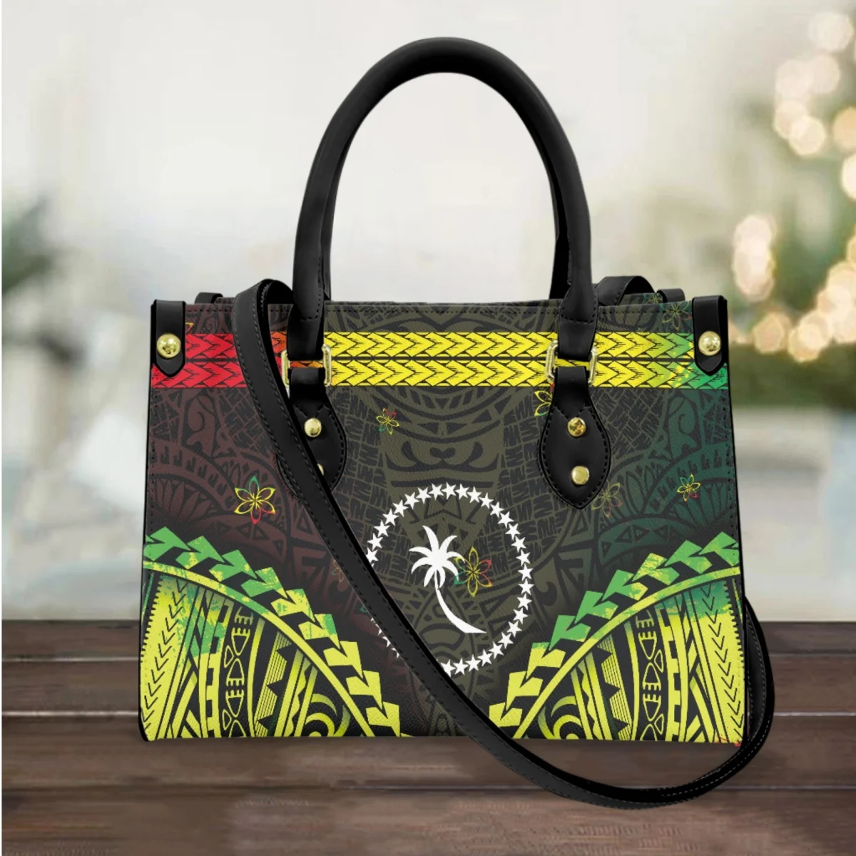 

Polynesian Hawaiian Vintage Design Messenger Bag Fashion High Quality Portable Pu Leather Shoulder Bag Girls Commuter Totes Gift