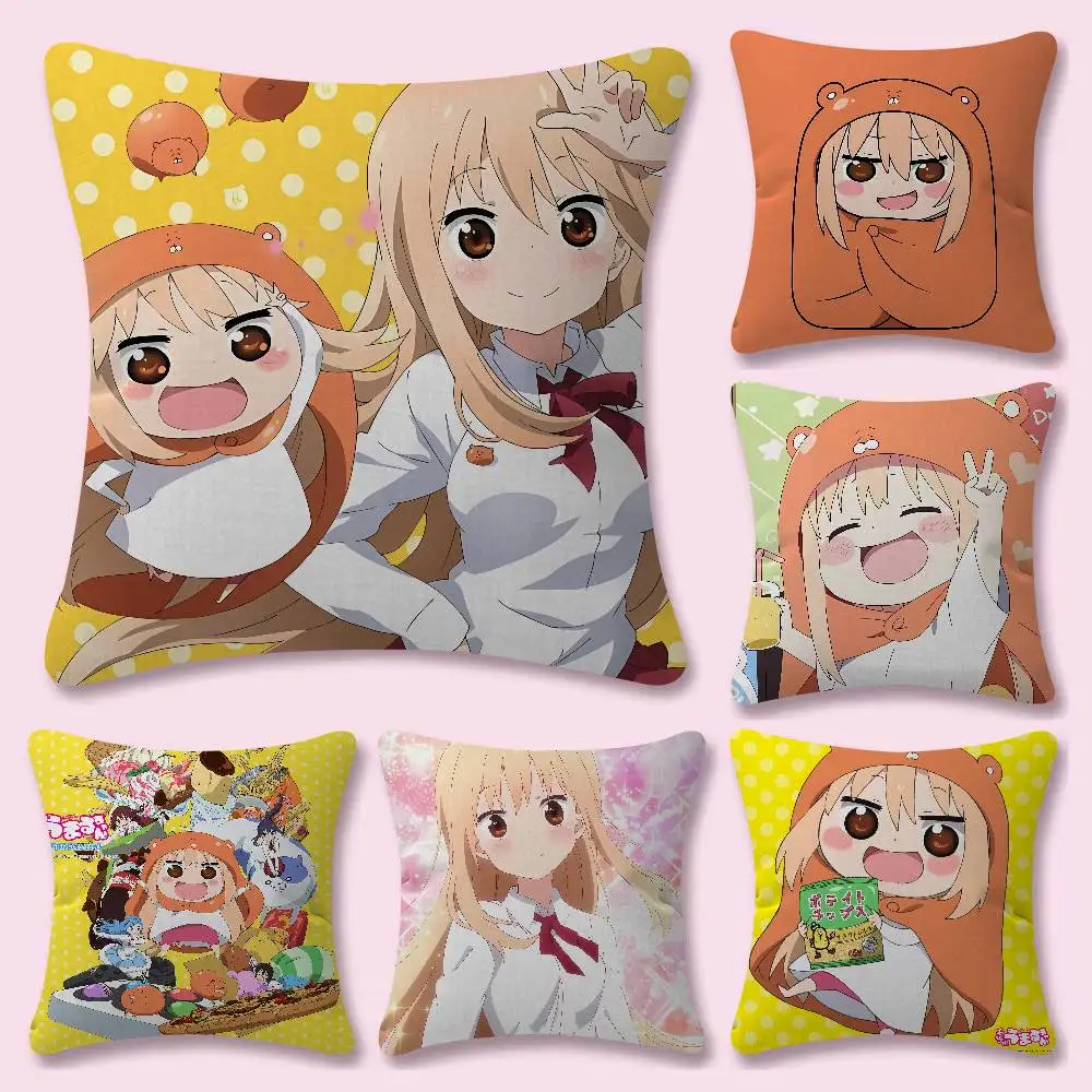 Anime Himouto Umaru Chan Doma Umaru Cushion Office Cushion Pillowcase Car Cushion Cover45X45CM Lumbar Pillowcase Sofa