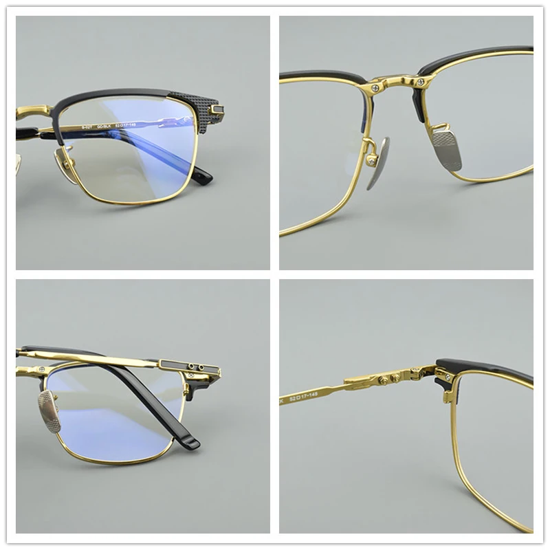 TAG Hezekiah Titanium Glasses Frame Men S-02T Retro Square Eyeglasses Eyewear Myopia Optical Prescription Ultralight spectacle