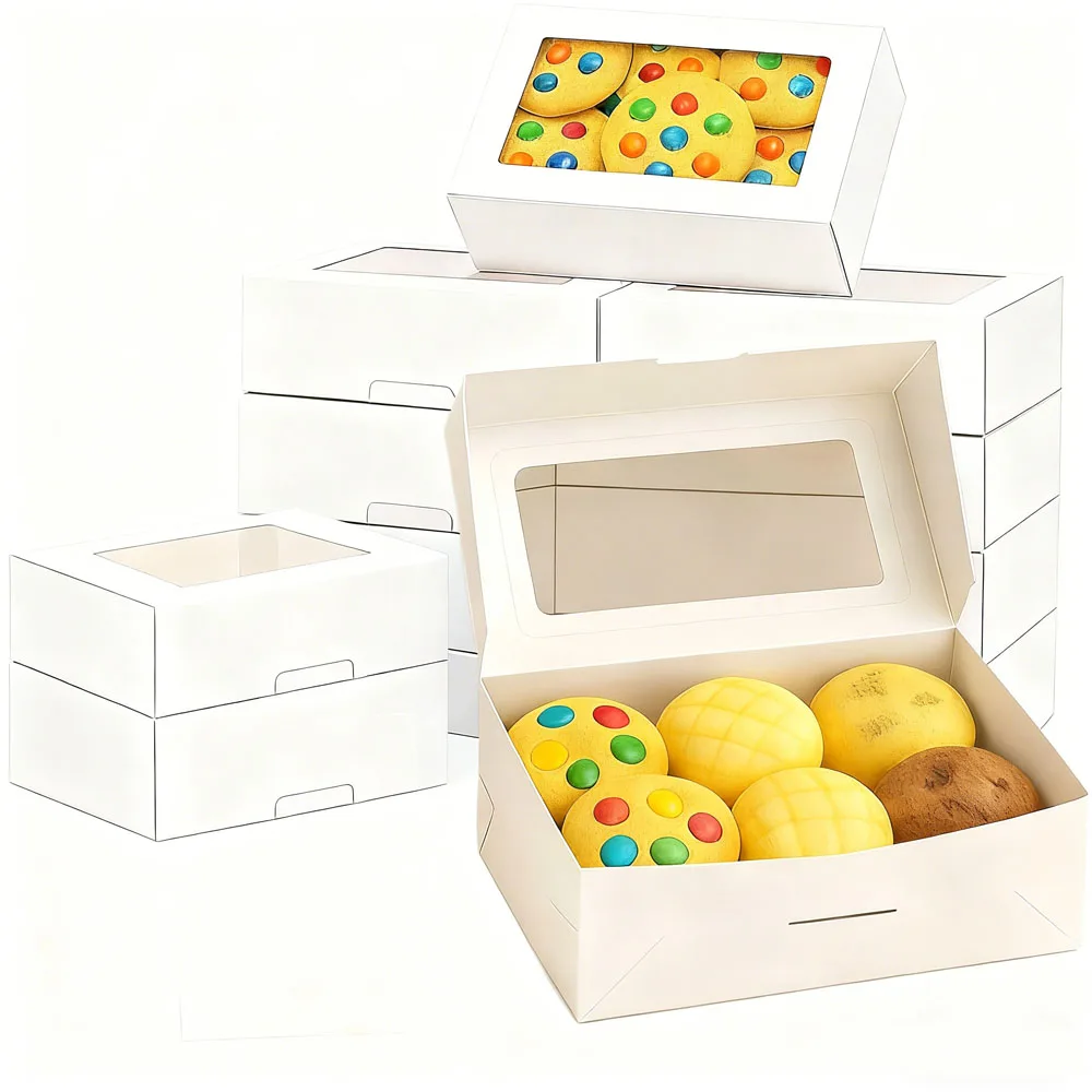 5/10pcs Premium Small Paper Gift Box Container with Transparent Window for Wedding, Party, Birthday Packaging view 2