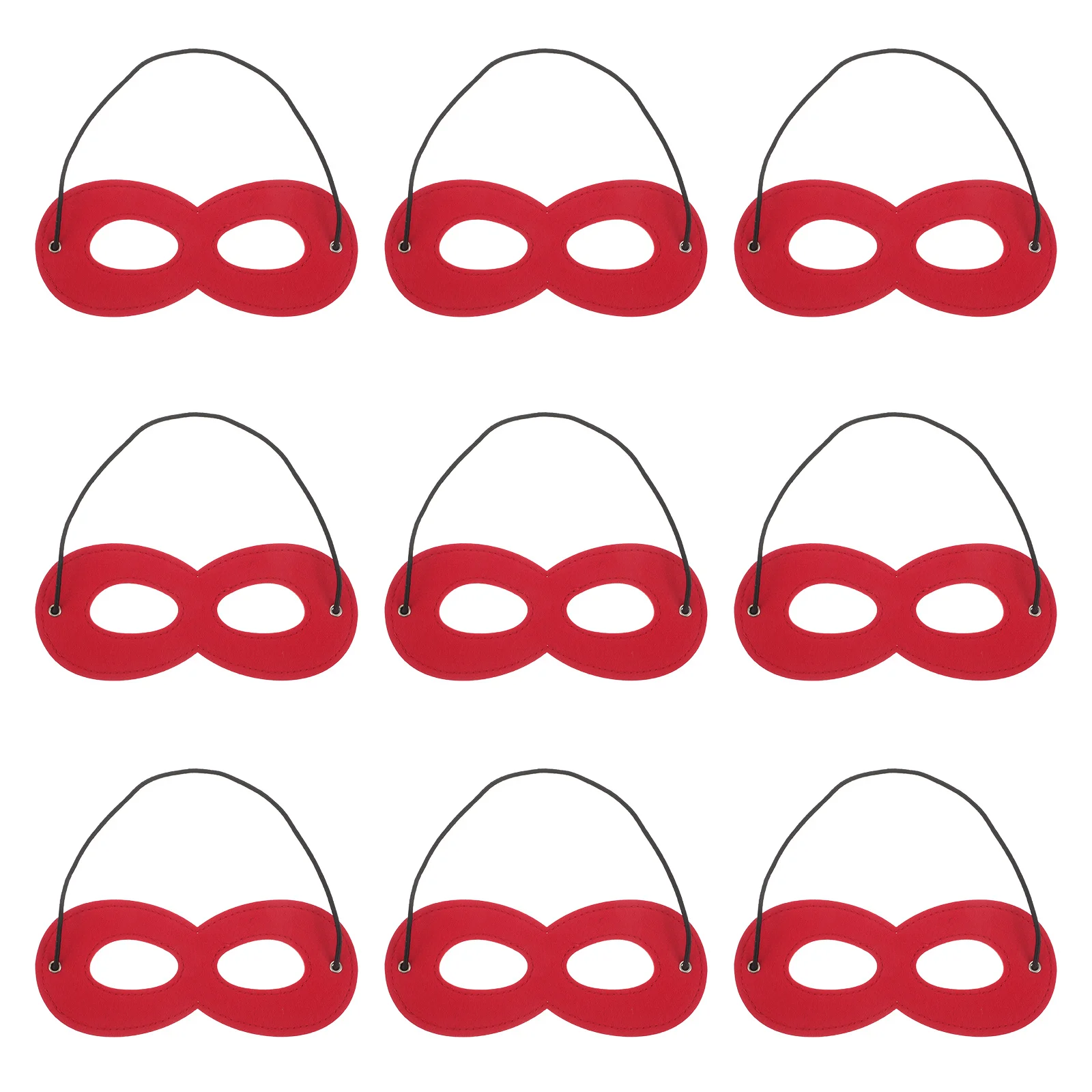 10Pcs Superhero Eye Masks Kids Felt Costume Accessories for Birthday Party Favors Playful Dress-Up Cosplay Masks