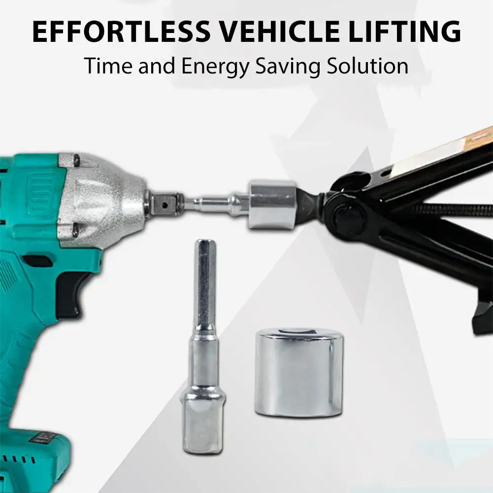 

Electric Drill Jack Adapter Impact Wrench Adapter Car Repair Jack Socket Vehicle Maintenance Lifting Tool Labour Saving Gear