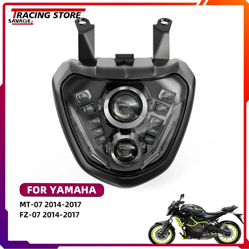 MT07 FZ07 Motorycle LED Headlights Assembly For YAMAHA MT-07 FZ-07 Headlamp MT 07 FZ 07 motorbike Lighting Head Lamp Accessories