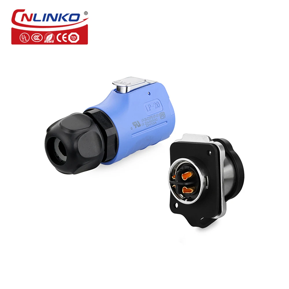 CNLINKO M20 2~14 Pin Industrial Connector Outdoor Quick Locking Waterproof IP68 Circular Power Cable Power Connector Soldering