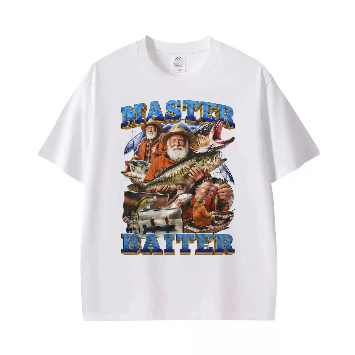 Master Baiter Retro 90s Meme Graphic T Shirt Funny Bass Angler Humor T-shirts Men Women Fashion Casual Cotton T-shirt Streetwear