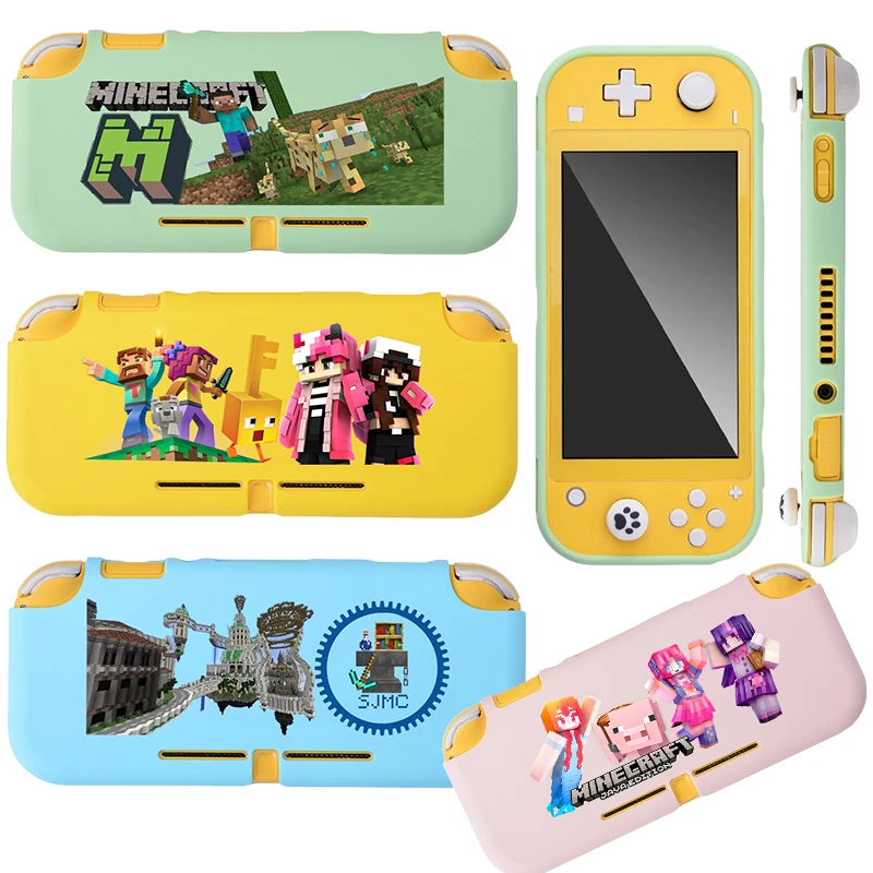 

Minecraft Protective Case for Nintendo Switch Lite Game Console Accessories Cartoon Creative Frosted Back Cover Detachable Case