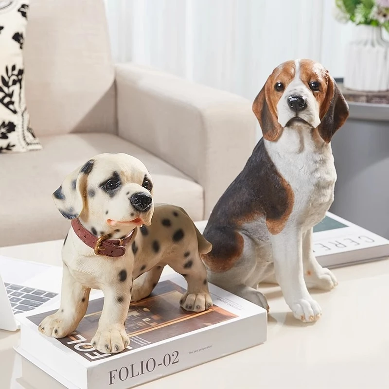 Creative Dog Ornaments, Simulated Animal Resin Crafts,Attracting Wealth, Living Room Entrance Decorations, and Foyer Decorations