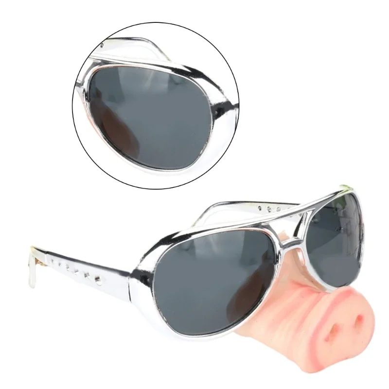 Zabawne kostiumy na Halloween: świnka z dużym nosem, okulary, cosplay, 5 kolorów, akcesoria, rekwizyty na festiwal, imprezę, żarty, okulary dla dorosłych i dzieci.