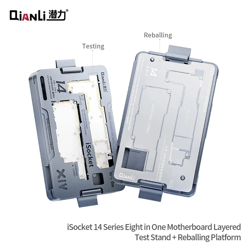 

QIANLI iSocket MainBoard Layered Testing Frame For IPhone 12 13 14 Series Middle Level Radio Frequency Function Tester