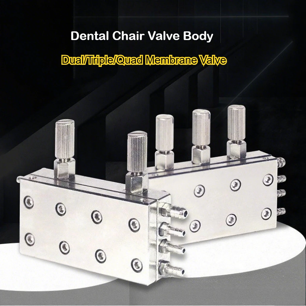 

1Pc Dental Chair Valve Body - Dual/Triple/Quad Membrane Valve for Dental Unit Accessories