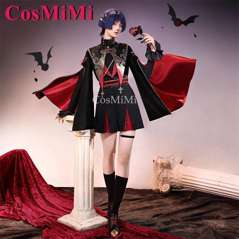 CosMiMi Game Genshin Impact Scaramouche Cosplay Costume Rose Embers Gorgeous Sweet Uniforms Carnival Party Role Play Clothing