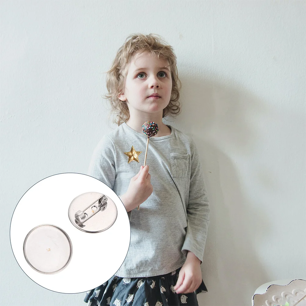 

20Pcs Brooch Settings DIY Base Accessories Breastpin Safety Tray Jewelry Making Supplies Handmade Craft Brooch Pin Tray
