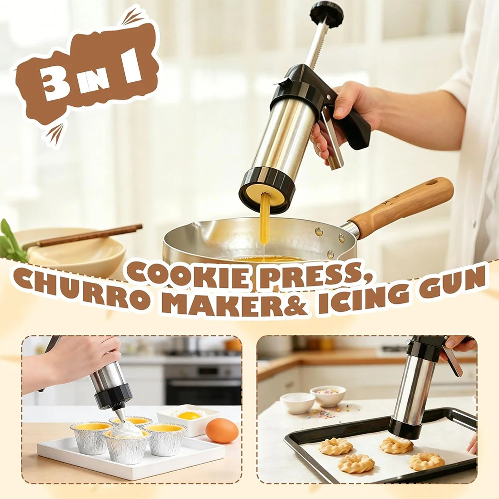 LMETJMA 3'ü 1 Arada Churro Yap - Churros Maker Gun incelemesi ve fiyatı