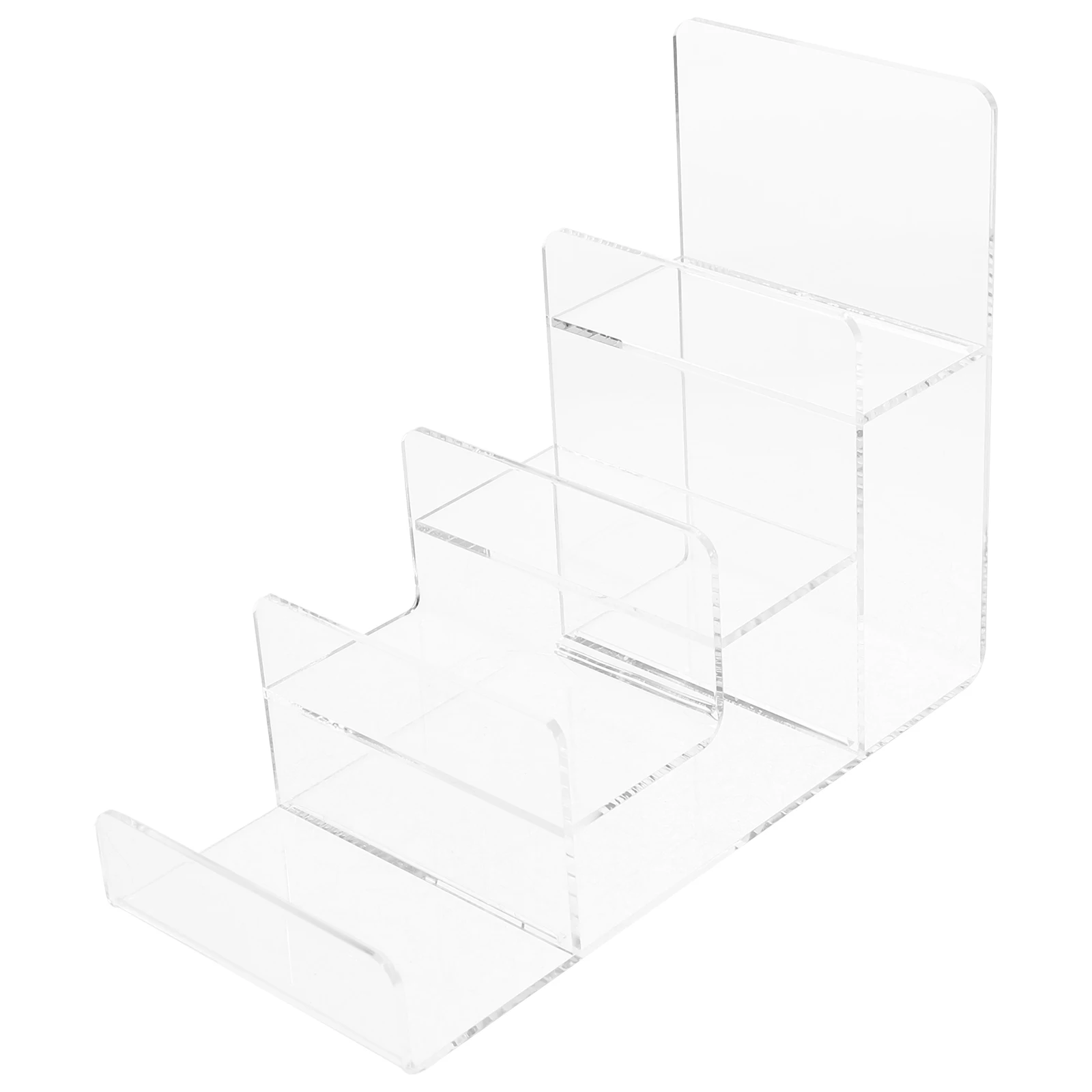 

4 Tier Stand Clear Acrylic Handbag Holder Glasses Shelf Riser Rack Wallet Purse Holder Stand Storage Bag Purse Organizer