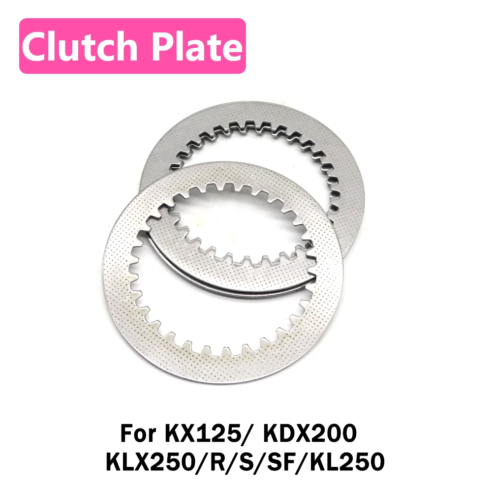 

For Kawasaki KX125 KDX200 KLX250 KLX 250 R S SF KL250 KX 125 Motorcycle Accessories Clutch Steel Plates Disc Plate Kits