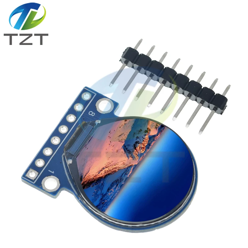 TZT TFT-scherm 0,71 inch TFT LCD-displaymodule Ronde RGB 160 * 160 GC9A01 Driver 8PIN SPI-interface 160x160 PCB voor Arduino