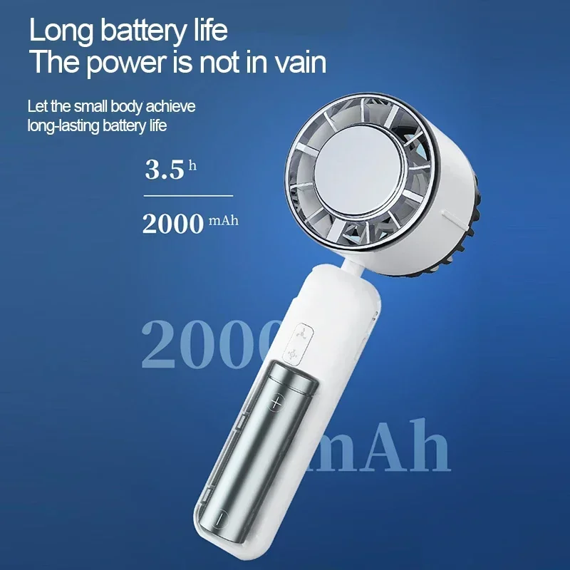 Xiaomi Youpin-ventilador eléctrico portátil de mano, refrigeración, ventilador de escritorio, plegable, colgante, cuello, Mini enfriador de aire para exteriores y hogar