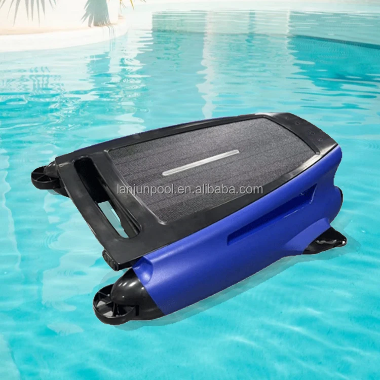 Solar-Powered Automatic Pool Skimmer | Cordless Surface Debris Cleaner With Operation And Removable Filter Basket view 5